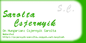sarolta csjernyik business card